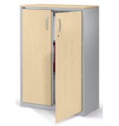 Aktenschrank CONCEPT LINE 270241, abschlie&szlig;bar, 3 OH, alusilber/ahorn, 80x116x42cm (BxHxT)