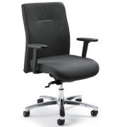 Bürodrehstuhl BIG STAR 10, anthrazit / silber, mit Armlehnen, bis 150kg, ohne Kopfstütze