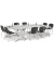 Klapptisch MODUL, 160x70cm (BxT), 73cm (H), Holz, rechteckig, lichtgrau / chrom