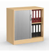 Rollladenschrank MULTI M 272044, abschlie&szlig;bar, 2 OH, buche/alusilber, 80x80,5x42cm (BxHxT)