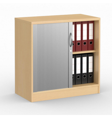 Rollladenschrank MULTI M 272044, abschlie&szlig;bar, 2 OH, buche/alusilber, 80x80,5x42cm (BxHxT)