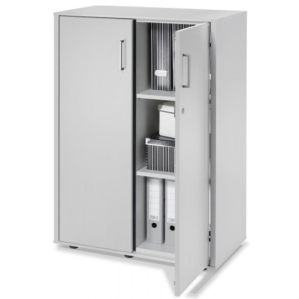 4251635633965 - Flügeltürenschrank EVO 275219 abschließbar 2x3 OH lichtgrau 80x1125x42cm (BxHxT) 4251635633965 Deskin