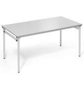 Klapptisch, 160x80cm (BxT), 72cm (H), Holz, rechteckig, lichtgrau / silber