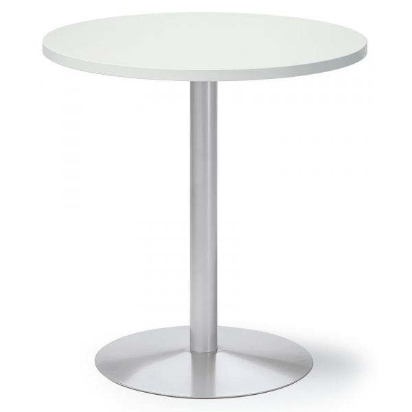 4251635634825 - Konferenztisch MODUL 72cm (H) 70x70cm (BxT) 3 Personen rund weiß   alusilber 4251635634825 Deskin