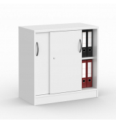 Schiebet&uuml;renschrank MULTI M 273427, abschlie&szlig;bar, 2 OH, wei&szlig;, 80x80,5x42cm (BxHxT)