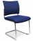 Besucherschwinger LAS VEGAS, blau / chrom, ohne Armlehnen, Freischwinger