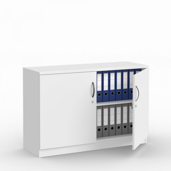 4251635635211 - Flügeltürenschrank MULTI M 272030 abschließbar 2x2 OH weiß 120x805x42cm (BxHxT) 4251635635211 Deskin