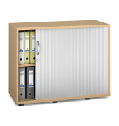 Rollladenschrank MULTI M pro 270187, abschlie&szlig;bar, 2 OH, buche/alusilber, 100x78x42cm (BxHxT)
