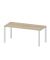 Schreibtisch Comfort EVO, manuell höhenverstellbar, 73-85,5cm (H), 180x80cm (BxT), rechteckig, wildeiche / silber