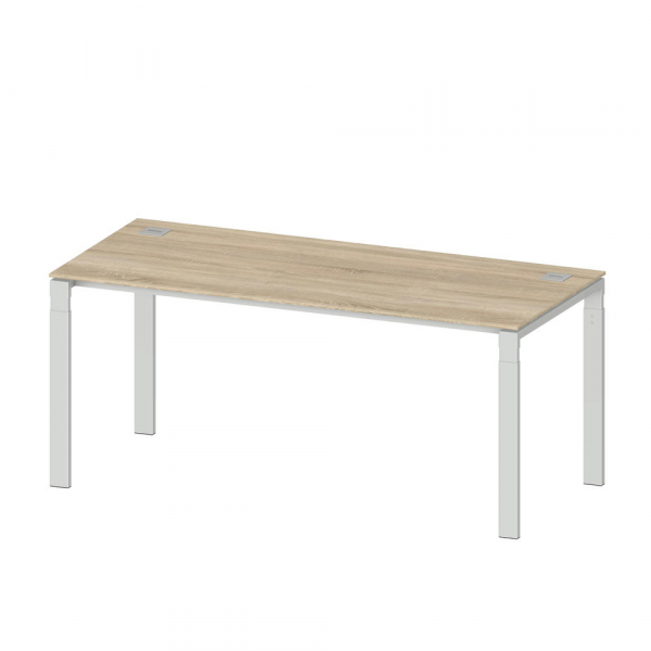 4251635637598 - Schreibtisch 275160 manuell höhenverstellbar 1800mmx800mm (BxT) rechteckig wildeiche Alusilber RAL 9006 4251635637598 DES 4251635637598 - Schreibtisch 275160 manuell höhenverstellbar 1800mmx800mm (BxT) rechteckig wildeiche Alusilber RAL 9006 4251635637598 DES