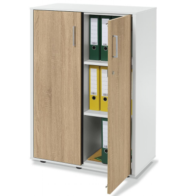 Aktenschrank EVO 275226, abschlie&szlig;bar, 2x3 OH, wei&szlig;/wildeiche, 120x112,5x42cm (BxHxT)