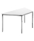 Besprechungstisch Deskin-Line, 72cm (H), 160x80cm (BxT), 3 Personen, Trapezform, wei&szlig; / chrom