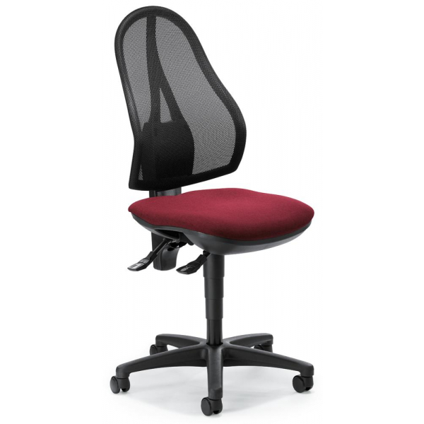 4251635638755 - Bürodrehstuhl COMFORT NET rot schwarz bis 110kg ohne Kopfstütze 4251635638755 Deskin 4251635638755 - Bürodrehstuhl COMFORT NET rot schwarz bis 110kg ohne Kopfstütze 4251635638755 Deskin