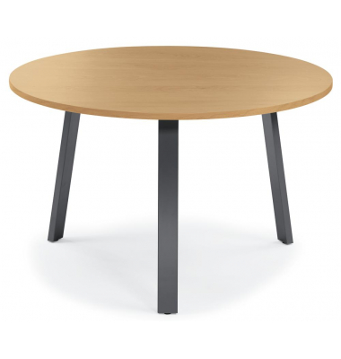 Konferenztisch DESKIN RIO, 73,5cm (H), 120x120cm (BxT), 6 Personen, rund, buche / anthrazit