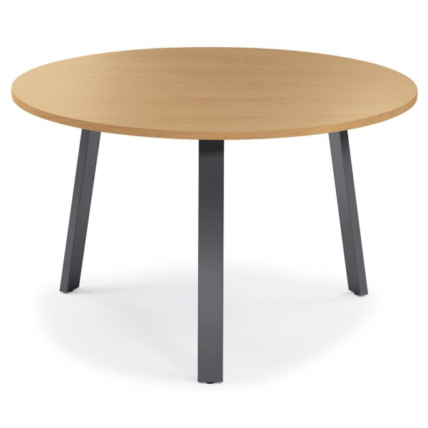 4251635639110 - Konferenztisch 281548 735cm (H) 6 Personen rund buche   anthrazit 4251635639110 Deskin