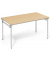 Klapptisch, 140x70cm (BxT), 72cm (H), Holz, rechteckig, buche / silber