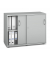 Schiebet&uuml;renschrank MULTI M pro 270165, abschlie&szlig;bar, 2x2 OH, lichtgrau, 100x78x42cm (BxHxT)
