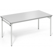 Klapptisch, 160x80cm (BxT), 72cm (H), Holz, rechteckig, lichtgrau / lichtgrau