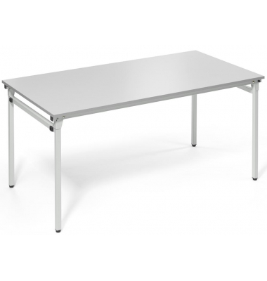 Klapptisch, 160x80cm (BxT), 72cm (H), Holz, rechteckig, lichtgrau / lichtgrau