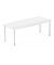 Konferenztisch 279305, 74,5cm (H), 220x100cm (BxT), 8 Personen, Tonnenform, weiß / silber