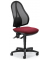 Bürodrehstuhl COMFORT NET, schwarz/bordeaux / schwarz, bis 110kg, ohne Kopfstütze