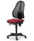 Bürodrehstuhl COMFORT NET, schwarz/bordeaux / schwarz, bis 110kg, ohne Kopfstütze