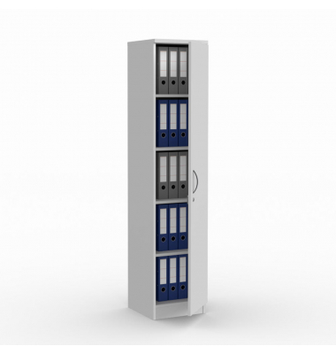Aktenschrank MULTI M 258489, abschlie&szlig;bar, 5 OH, wei&szlig;, 40x183,5x42cm (BxHxT)
