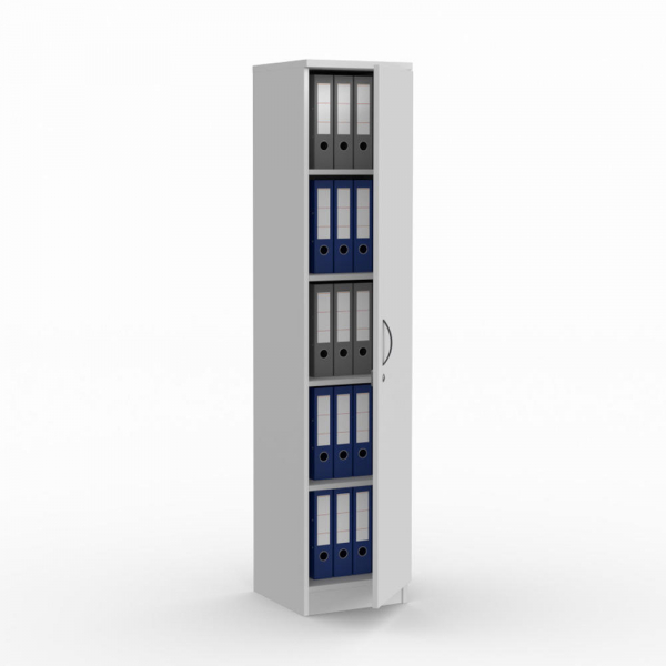 4251635641762 - Flügeltürenschrank MULTI M 258489 abschließbar 5 OH weiß 40x1835x42cm (BxHxT) 4251635641762 Deskin
