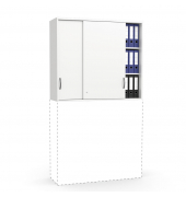 Aufsatzschrank MULTI M 271933, abschlie&szlig;bar, 2x3 OH, wei&szlig;, 120x105,5x42cm (BxHxT)