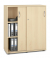 Schiebet&uuml;renschrank MULTI M pro 270173, abschlie&szlig;bar, 2x3 OH, ahorn, 100x114x42cm BxHxT)