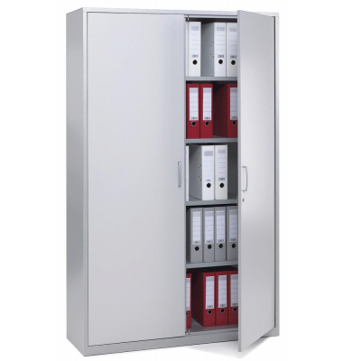 Aktenschrank CONCEPT LINE 270242, abschlie&szlig;bar, 5 OH, alusilber/lichtgrau, 80x190x42cm (BxHxT)