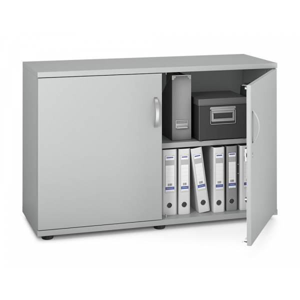 4251635643056 - Flügeltürenschrank MULTI M pro 278064 abschließbar 2x2 OH lichtgrau 120x78x42cm (BxHxT) 4251635643056 Deskin