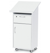 Stehpult, höhenverstellbar 120cm (H), 60x52,5cm (BxT), weiß
