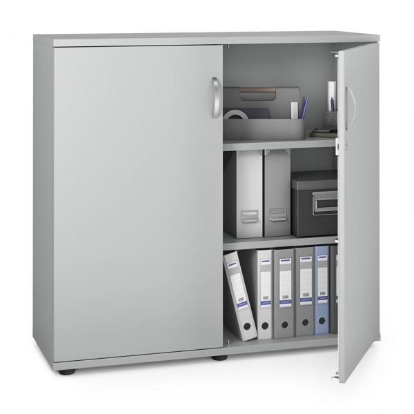 4251635643926 - Flügeltürenschrank MULTI M pro 270135 abschließbar 2x3 OH lichtgrau 120x114x42cm (BxHxT) 4251635643926 Deskin