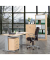 Schreibtisch Basic M MULTI M, 74cm (H), 80x80cm (BxT), quadratisch, ahorn / silber