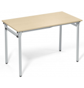 Klapptisch 284197, 72cm (H), 120x60cm (BxT), rechteckig, ahorn / silber