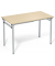 Klapptisch, 120x60cm (BxT), 72cm (H), Holz, rechteckig, ahorn / silber