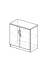 Aktenschrank MULTI M 258488, abschlie&szlig;bar, 2 OH, wei&szlig;, 80x80,5x42cm (BxHxT)