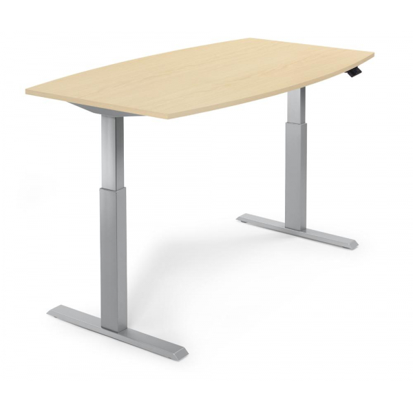 4251635646149 - Sitz-Steh-Besprechungstisch 269946 elektrisch höhenverstellbar 715-1205 cm (H) 200x100cm (BxT) 8 Personen Tonnenform ahor