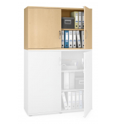 Aufsatzschrank MULTI M pro 270163, abschlie&szlig;bar, 2x2 OH, buche, 120x75x42cm (BxHxT)