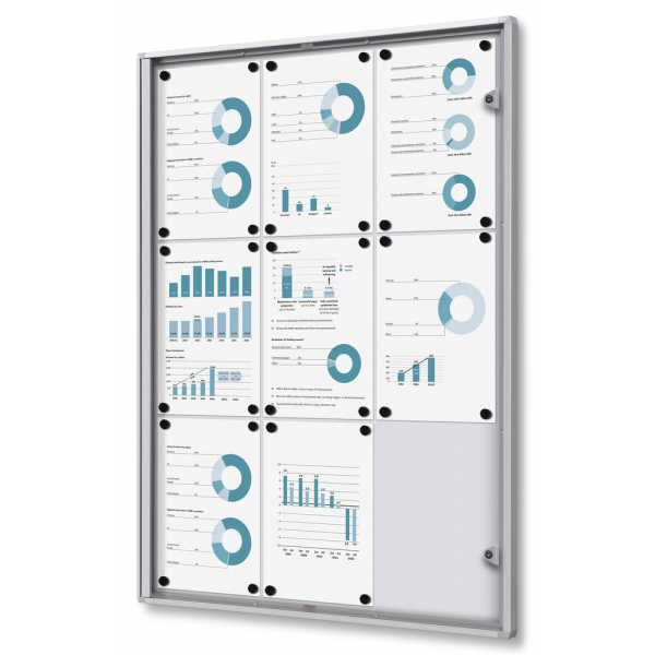 4251635646538 - Schaukasten 281451 9xA4 weiß silber magnetisch 4251635646538 Deskin