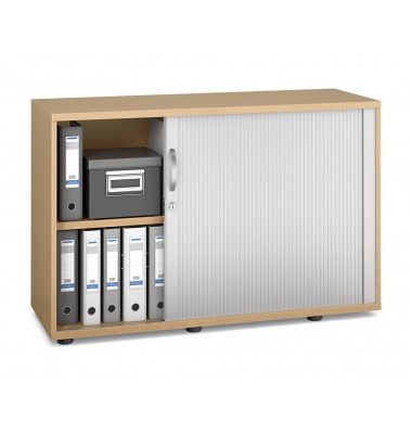 Rollladenschrank MULTI M pro 270190, abschlie&szlig;bar, 2x2 OH, buche/alusilber, 120x78x42cm (BxHxT)