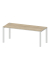 Schreibtisch Comfort EVO, manuell höhenverstellbar, 73-85,5cm (H), 200x80cm (BxT), rechteckig, wildeiche / silber