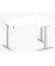 Sitz-Steh-Schreibtisch Comfort Multi M Pro, elektrisch höhenverstellbar, 64-130cm (H), 180x80cm (BxT), L-Form, weiß / silber