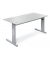 Schreibtisch Basic M MULTI M, 74cm (H), 80x80cm (BxT), quadratisch, lichtgrau / silber