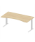 Schreibtisch Cockpit Basic M MULTI M, 74cm (H), 180x95cm (BxT), Cockpitform, buche / silber