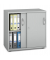 Schiebet&uuml;renschrank MULTI M pro 280169, abschlie&szlig;bar, 2 OH, lichtgrau, 80x78x42cm (BxHxT)