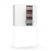 Aufsatzschrank MULTI M 275041, abschlie&szlig;bar, 2x3 OH, wei&szlig;, 120x105,5x42cm (BxHxT)