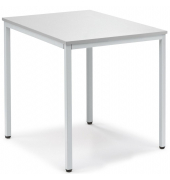 Besprechungstisch 283481, 72cm (H), 80x70cm (BxT), 4 Personen, rechteckig, lichtgrau / silber