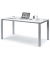 Schreibtisch Comfort EVO, manuell h&ouml;henverstellbar, 73-85,5cm (H), 180x80cm (BxT), rechteckig, wei&szlig; / silber